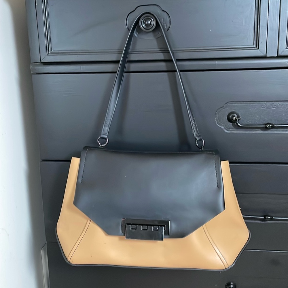 Zac: Zac Posen  Two Tone Shoulder Bag